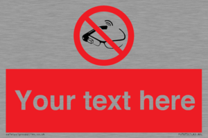 Custom prohibition Use of smart glasses prohibited